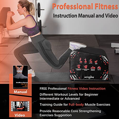 Bodyrhythm Multi-Functional Total Body Workout Box For Hip Thrust, Core & Ab Strength Training, Squating And Juming, Reverse Hyper, Rowing Machine, Resistance, Cross Training. #TOP2