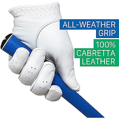 Premium Golf Glove | 100% AAA Cabretta Leather | Durable, Breathable, Serious Perfomance| Mens Golf Gloves Left Hand 2 Gloves