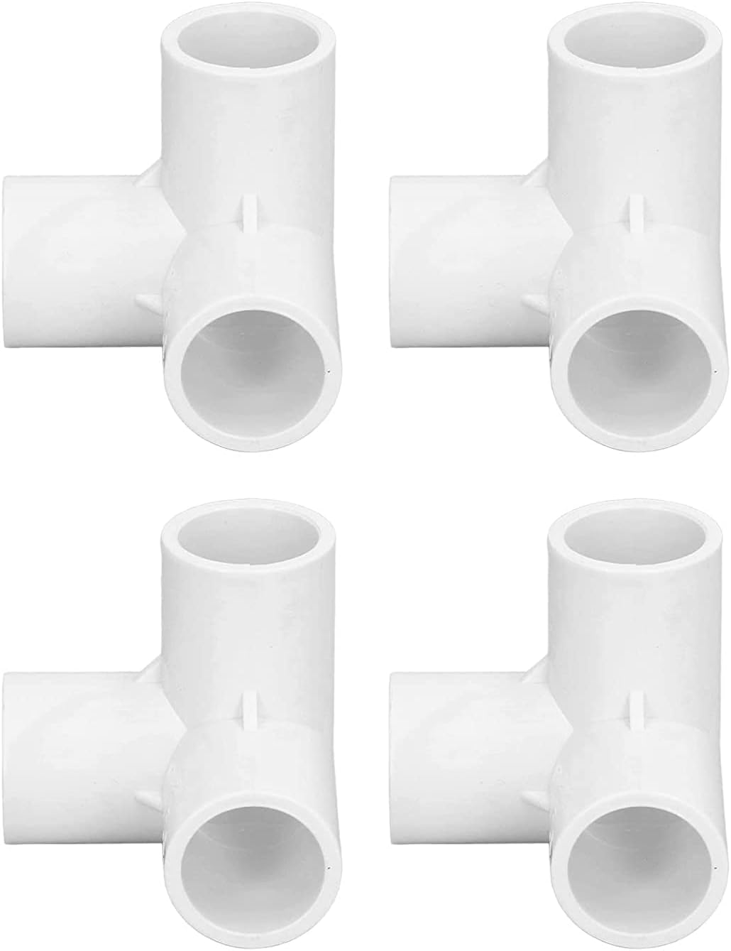 DMAKS 3 way pipe fittings, Easy To Connect Impact Resistant Stable UPVC Tee Connector 1/2 inch Inner Diameter for Furniture Installation for Tent Connection (10 pc)