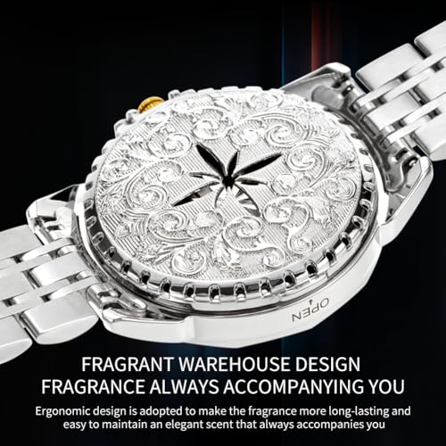 Image of OLEVS Mens Watches Analog Quartz Original Perfume Watch for Man Diamond Stainless Steel Waterproof Calendar Stylish Business Men's Branded Watches