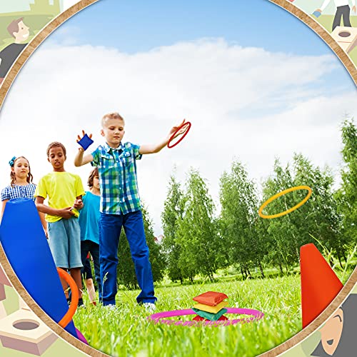 image for WIn SPORTS 3 in 1 Carnival Outdoor,Combo Games Set,Soft Plastic Cones,