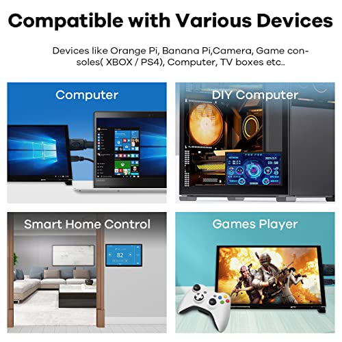 Image of Hosyond 7 Inch IPS LCD Touch Screen Raspberry Pi Monitor Display 1024x600 Capacitive Screen HDMI Monitor Compatible with Raspberry Pi 5 /4B /3B+, BB Black, Windows 10 8 7