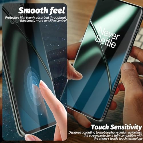 Image of Uyiton Screen Protector for OnePlus 10 Pro / OnePlus 9 Pro (6.7 inch Curved Display) | HD Clear Flexible Film | Bubble-Free Easy Installation Kit Included | Scratch Resistant Protection | Case-Friendly Design | Touch Sensitive | Pack of 2