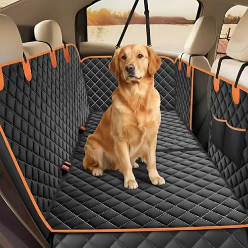 SPRIGLY Dog Car Seat Cover Premium Waterproof & Non-slip Backseat Protector Pet Car Seat Cover for Pets & Kids Universal Fit for Cars SUVs & Vans (135 x 148)