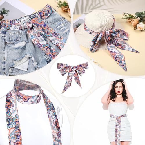 Skinny Scarf Belts for Women,Summer Scarf for Women Lightweight,Fashion Scarves For Hair Necktie Neck Choker4