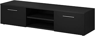 TV Porta Mobili Supporto Vegas 150 CM Corpo Nero Opaco / Front Nero Opaco