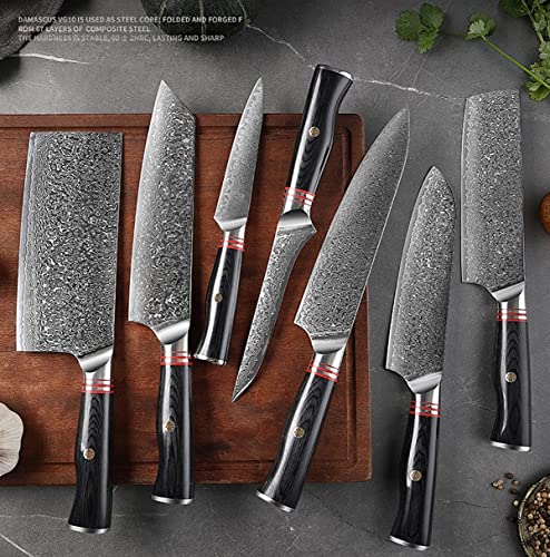 Set Cuchillos Cocina 7 Piezas Acero Damascus miniatura 3