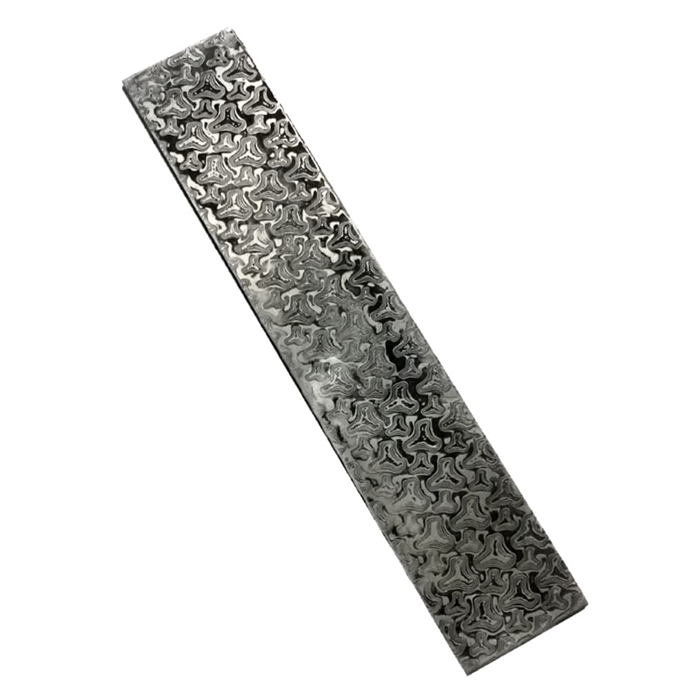 Damascus Steel Billet Patterned Steel Cutter Making Bar Embryo Forging Materials Quenched Smoothed for Home Cutter DIY Multipurpose Material