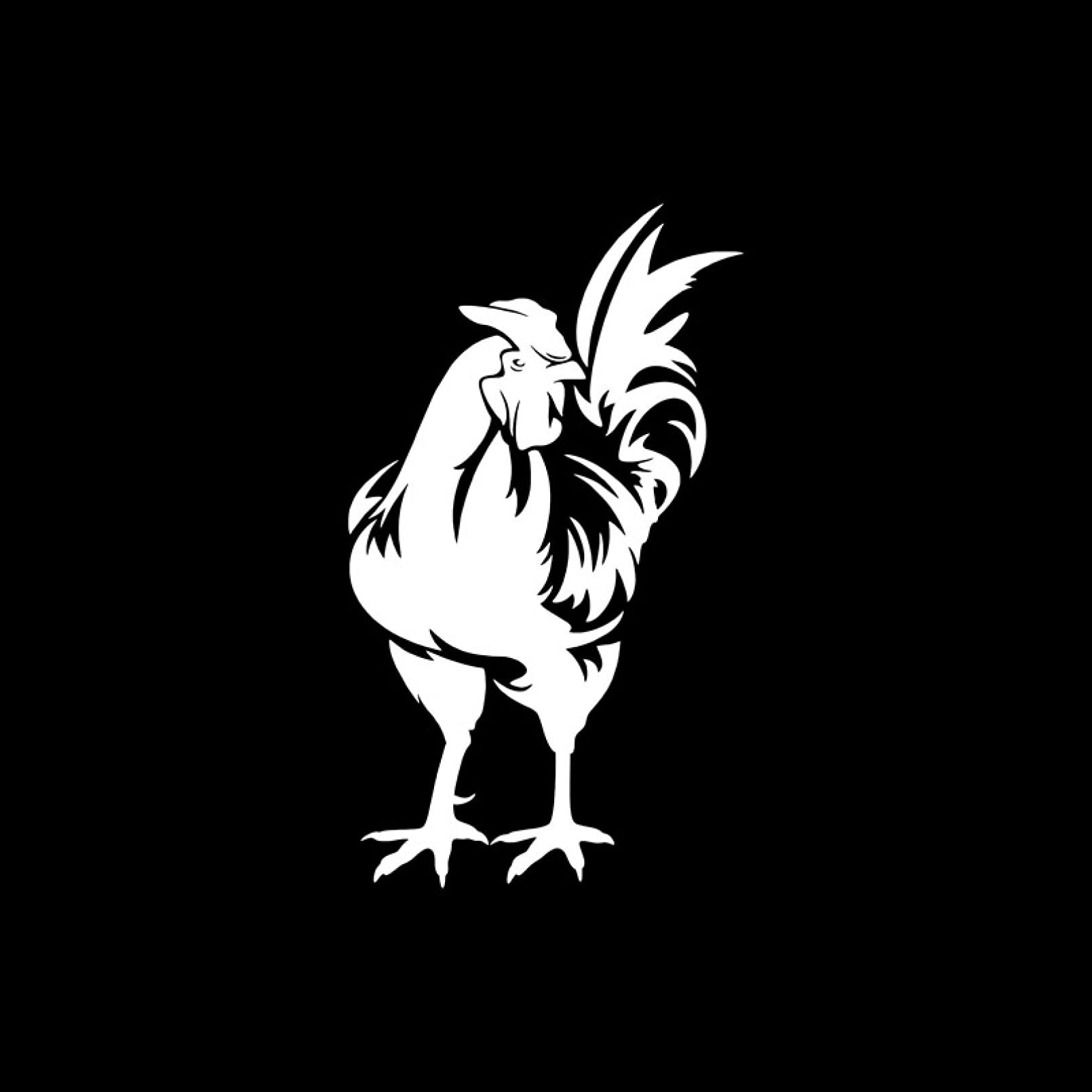 MACMRD Car Stickers 9.1Cm*16Cm Cute Rooster Chicken Vinyl Car-Styling Decoration Decal Car Sticker Black/Silver
