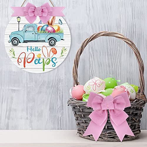 Meseey 2 Pcs Lavenda Purple Wired Ribbon Handmade Premade Burlap Bows For Wreaths Tree Decorations Gift Wrapping Outdoor Decoration(Purple) #TOP5