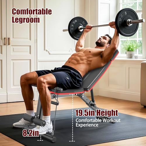 Banc d'entraînement avec extension jambe pliable pour musculation