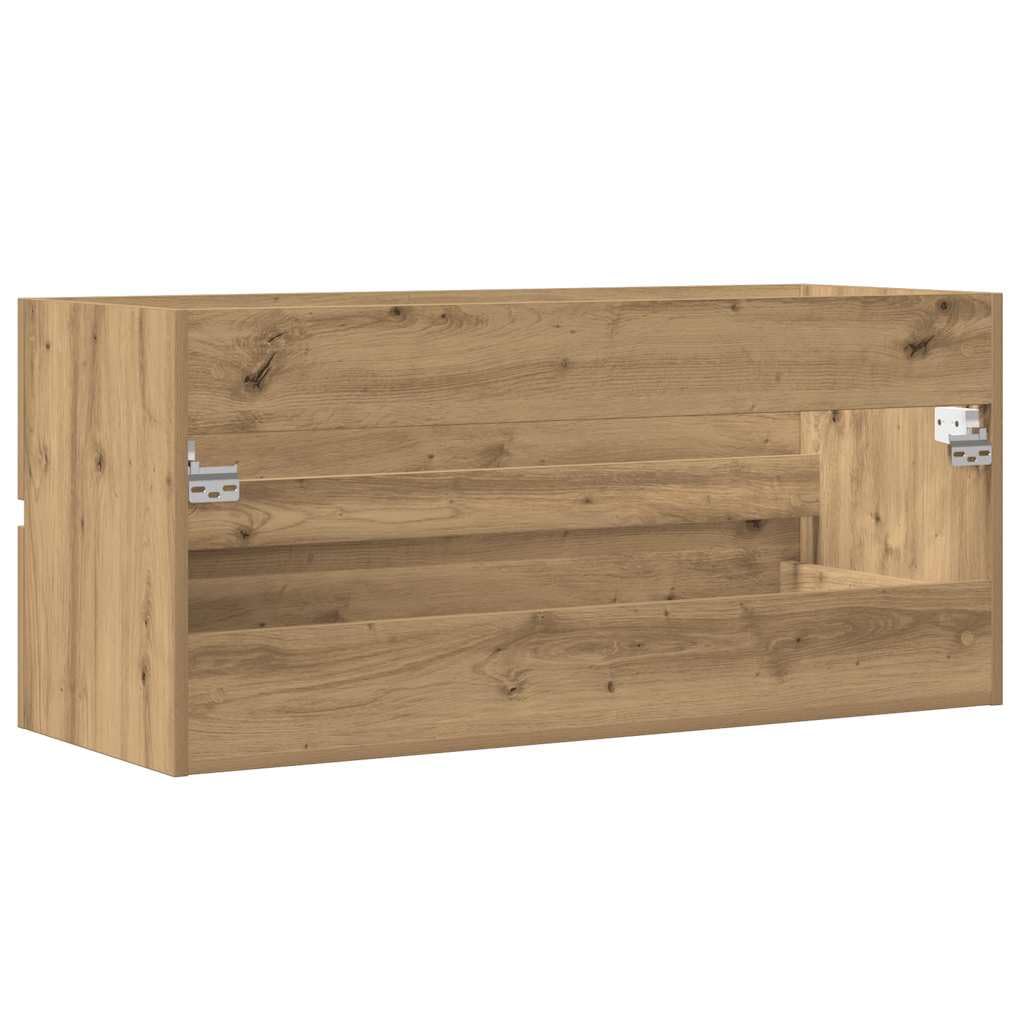 vidaXL Armario Lavabo Madera ingeniería Roble Artisan 100x38,5x45 cm