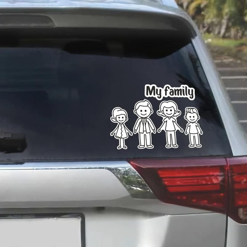 Stick Figure Family Car Sticker Exterior Sticker Family Clipart Window Stickers Stick Family Family car Decals Family Stickers Bumper Stickers Family