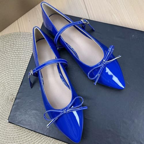 Stunner Mary Janes Flats for Women Pointy Toe Dressy Adjustable Strap Shoes for Work Office Business Casual2