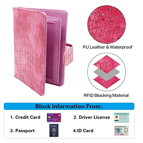 Image of Melsbrinna Rfid Passport Holder for Travel women /Men, Cute Passport Wallet Rfid Blocking Card Slots, Rfid Passport Cover /CaseTravel Wallet, Passport Book Holder, Red1, 0.7 x 5.7 x 4.6 inches, Cute