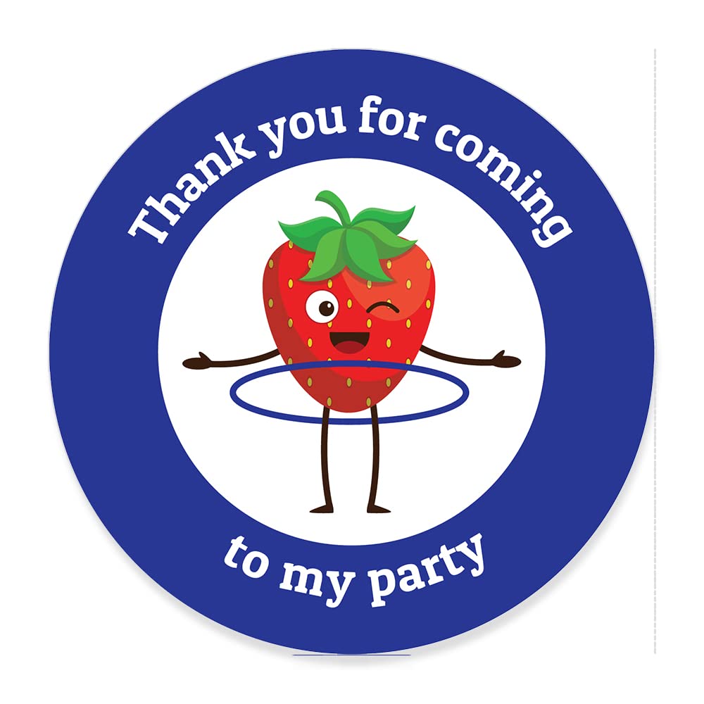 Pack of 48 Gymnastics Thank You Party Stickers (45 mm) Round Paper Thank You for Coming to My Party Stickers for Gifts, Sweet Cones, Cake Boxes Papa Prints®