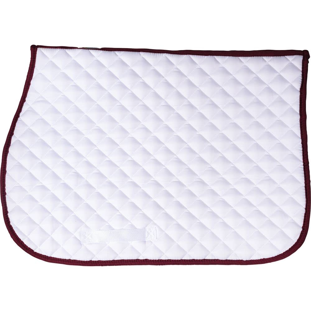 Dura-Tech White All Purpose Horse Saddle Pad | Versatile Use | Comfort Padding | Breathable Design | Secure Fit | Perfect Dimensions
