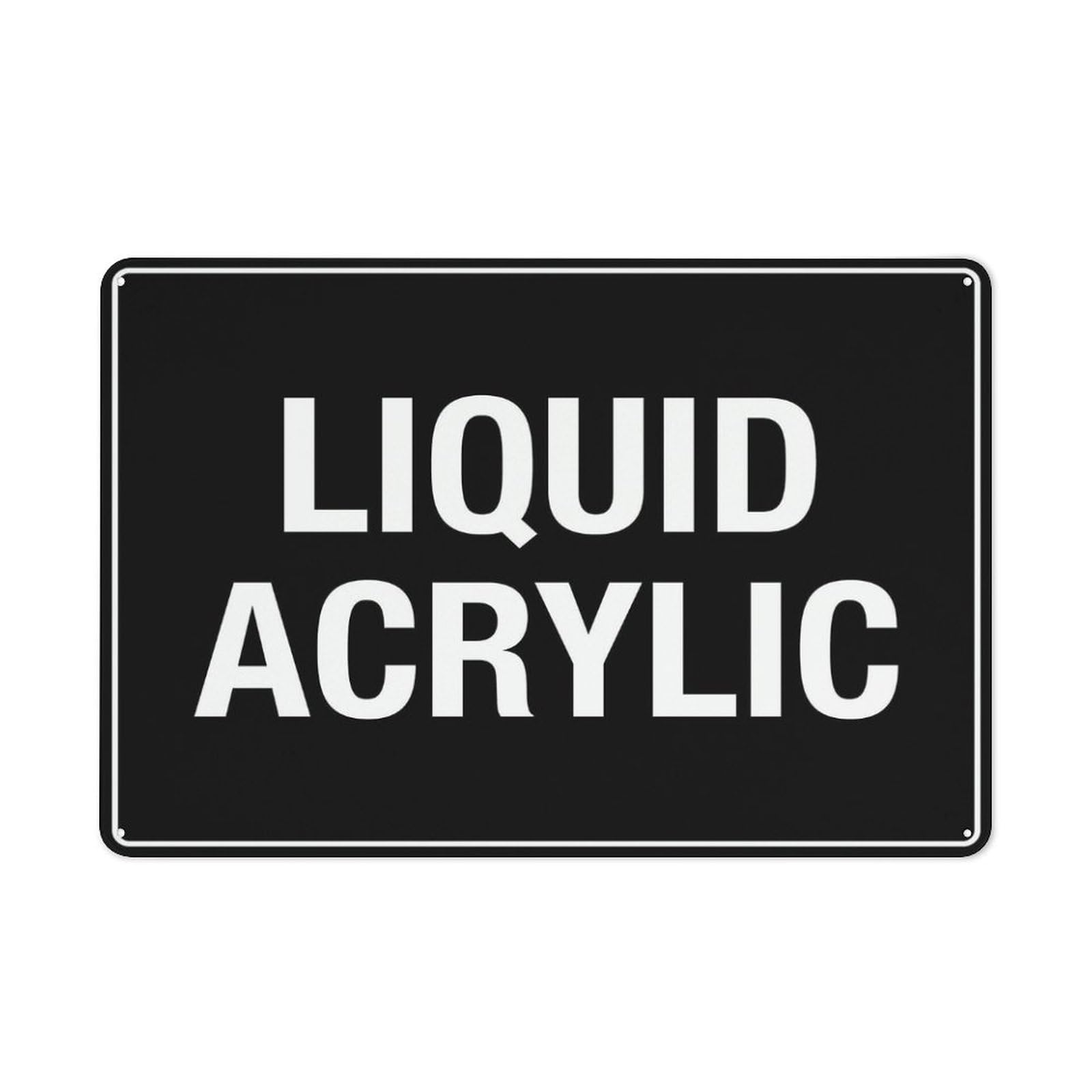 Liquid Acrylic Warning Outdoor Sign - UV-Printed Rust-Free Aluminum 12x8 inch, Alert for Business