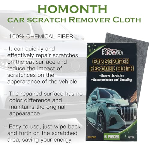 Mozziibazy Nano Sparkle Cloth Car Scratch Remover for Scratches Shine Cloths for Car Scratches Repair Scratches, Swirls, Paint Residues 6 Pack
