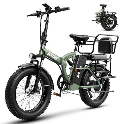 Image of 1000W Folding Electric Bike,48V 20AH Removable Battery E Bike,30+MPH,80 Miles Max Range Electric Bike for Adults,20 inch Fat Tire Foldable ebike,Adult Electric Bicycle for Commute Beach Snow