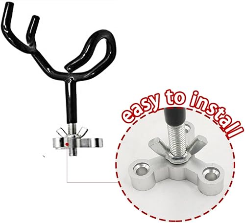 Miniatura 4 de 4 soportes de acero de agarre seguro de 20 grados para caña de pescar con base de montaje para barcos, barcos, yates y más para los amantes de la