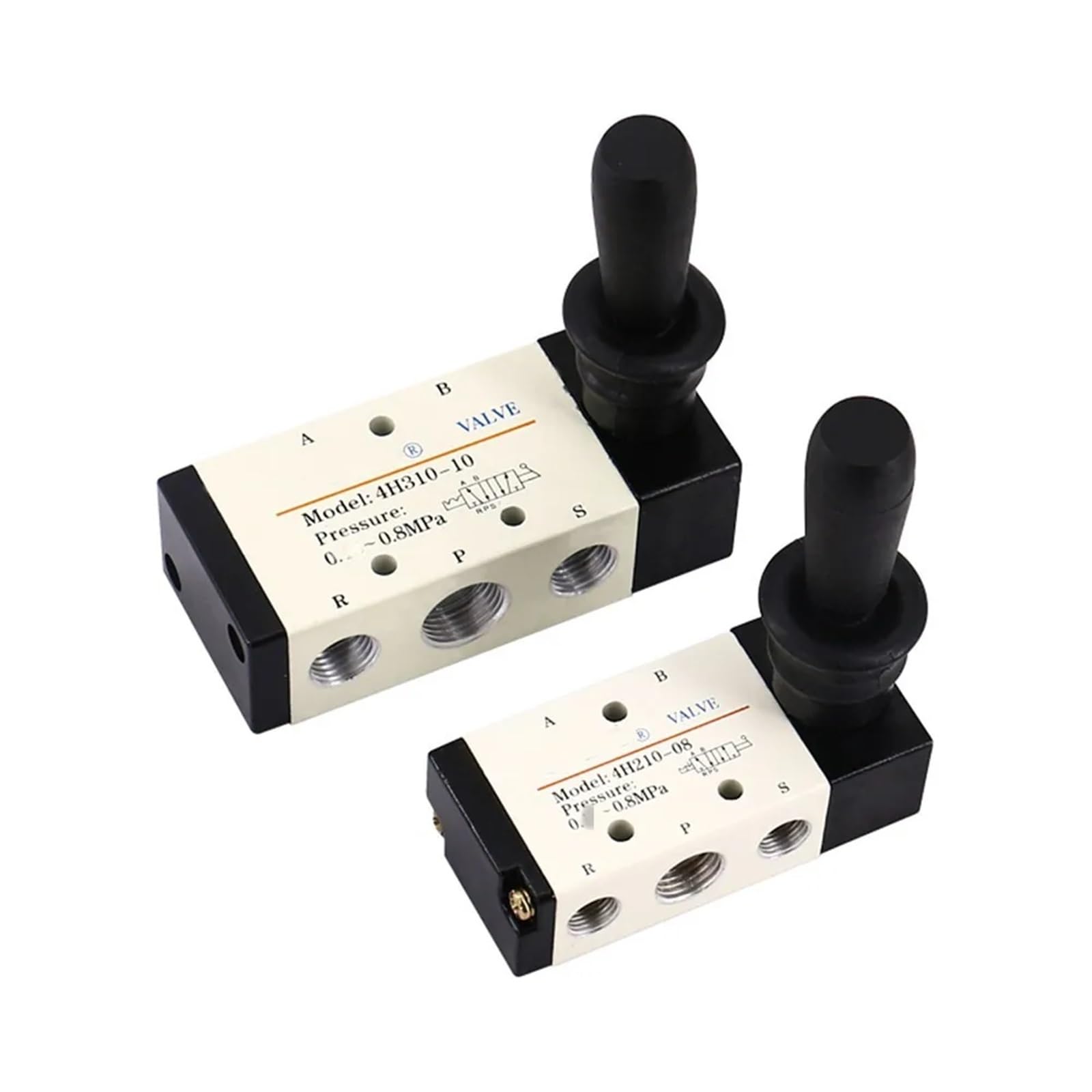 4H210-08 4H310-10 4H410-15 Leva Manuale Manuale Azionamento a 5 Vie Porta 2 Posizioni Valvola pneumatica di Controllo Aria 1/4 "" 3/8 "" 1/2 "" Filettatura BSP(8mm Fittings,4H310-10)