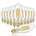 Hizashi 90+CRI Candelabra LED Light Bulbs 60 Watt, 2700K Soft White, E12 LED Bulb Dimmable, B11 Chandelier Light Bulbs, 6W, 550LM, Candle Light Bulbs, UL Listed, 12 Pack