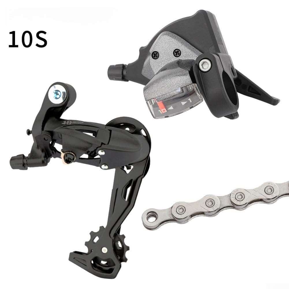 Juego de bielas huecas de 10 velocidades para bicicleta de montaña 32T 34T 36T con cambio de casete 46T y cadena para ciclismo todoterreno