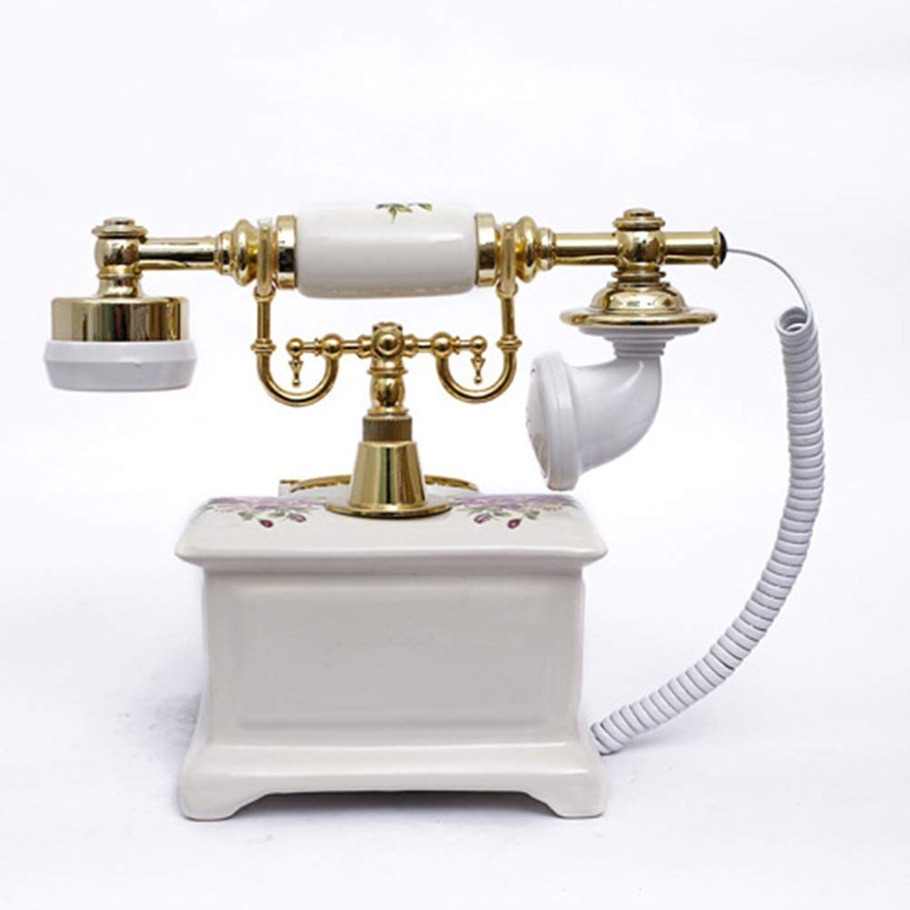 Dom Modny Europejski Antyczny Telefon, Telefony Retro Vintage Klasyczny Telefon Stacjonarny na Biurko Z Wyświetlaczem w Czasie Rzeczywistym Id Dzwoniącego Do Wystroju Domu, Salonu, Wspania