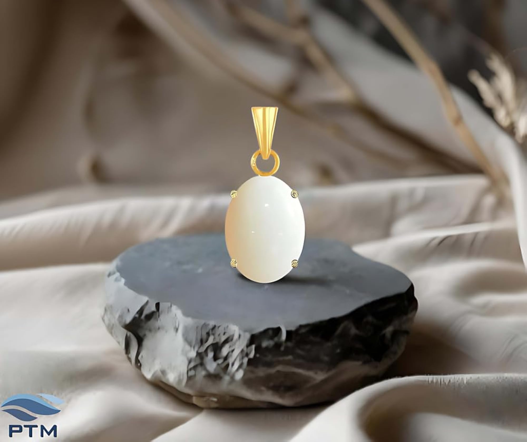 Natural Opal Astrological Certified Gemstone Pendant, Gold Plated