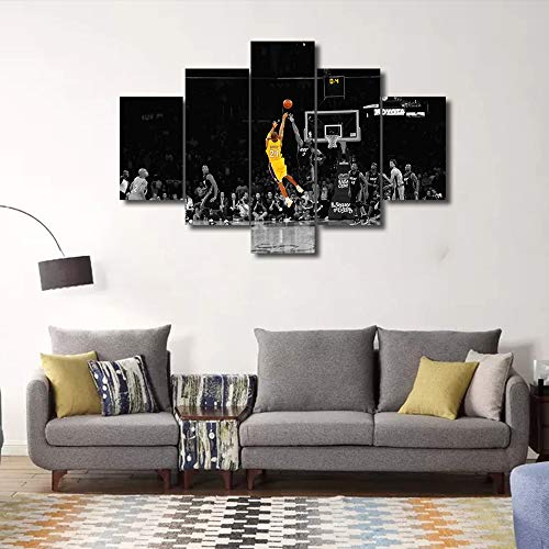 Large Canvas Art Prints Kobe Bryant's Game Winning Shot Picture Forever Legend Inspirational Art For Home Wall Decor, Black Mamba Posters For Men Boys Room Decorations For Bedroom, Office (60"W40"H) #TOP2