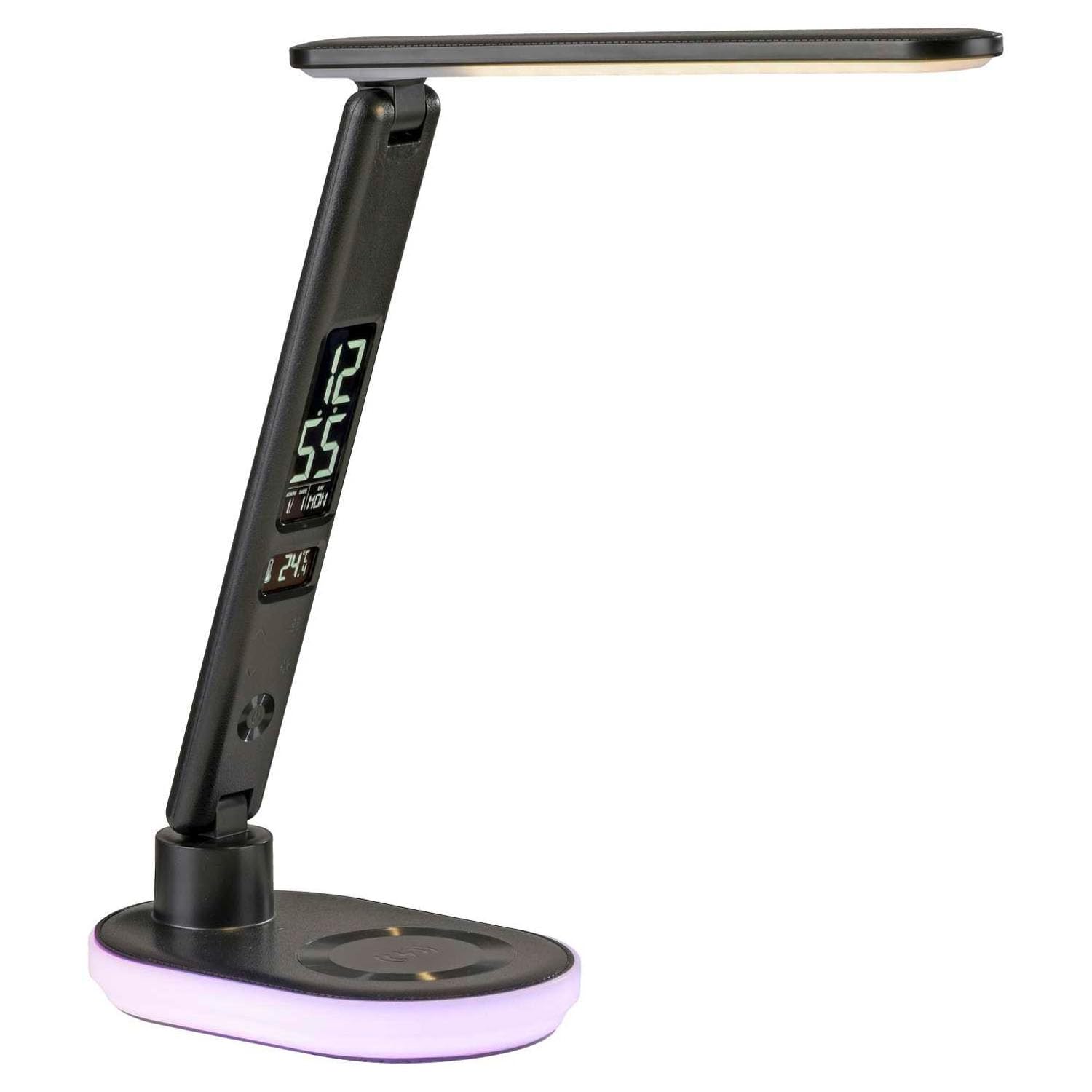 Just Light. LED-Schreibtischlampe - H 54 cm - Schwarz - Kunststoff - dimmbar - mit RGB-Farbwechsel