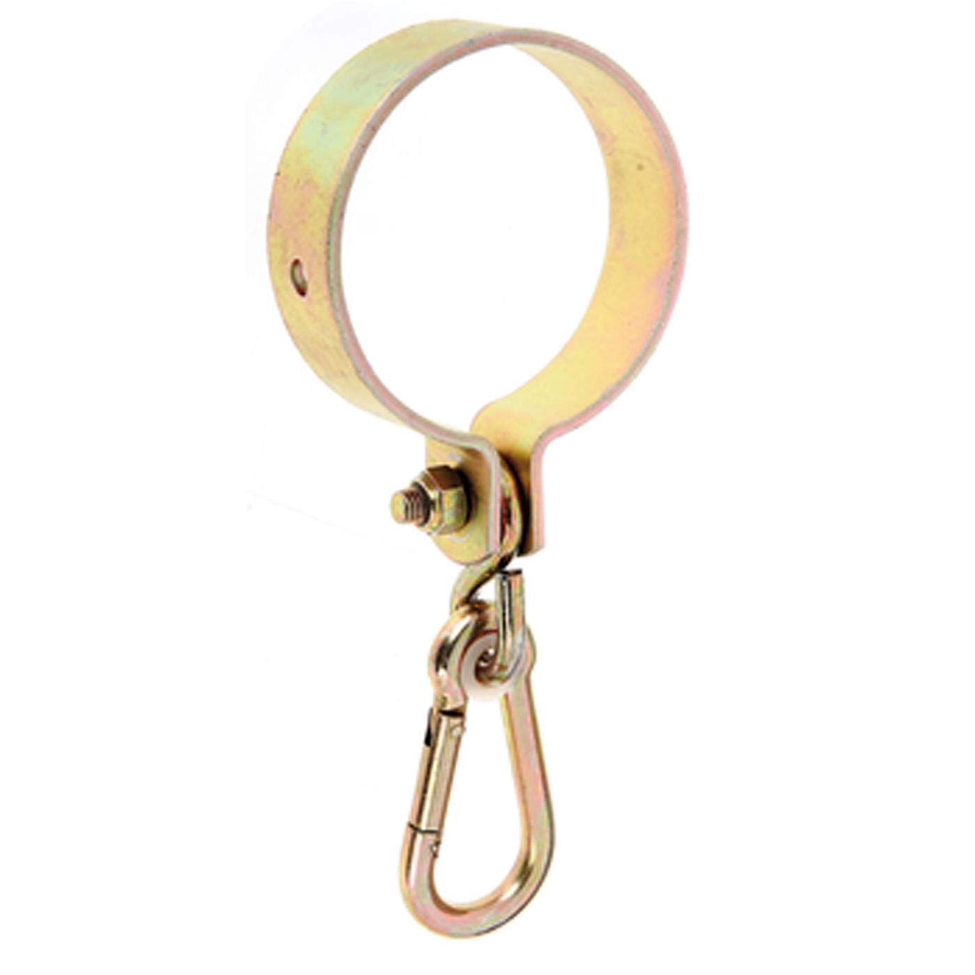 Collier Pour Balançoire Alberts - Pour Poteau Bois Rond Ø100 Mm, Acier Jaune, Lot De 6