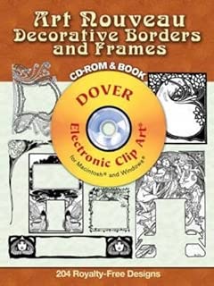 Art Nouveau Decorative Borders and Frames CD-ROM and Book (Dover Electronic Clip Art) - coolthings.us