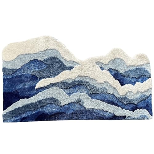 Tapis à microfibre océan absorbant à séchage rapide et antidérapant pour douche
