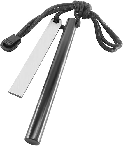 Arrancador de fuego de varilla de ferro para exteriores, kit de supervivencia de varilla de ferrocerio de 5 pulgadas de largo y 1/2 pulgada de