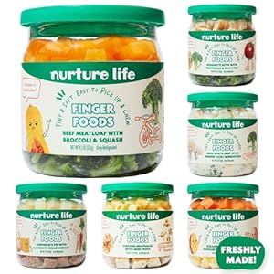 Nurture Life Finger Foods, Healthy Stage 3 Baby Food, Organic Focused Toddler Meals, Ready to Eat Snack for Kids, Freshly Cooked, Made to Order, Ships Fresh in Refrigerated Box, 6-Meal Variety Pack