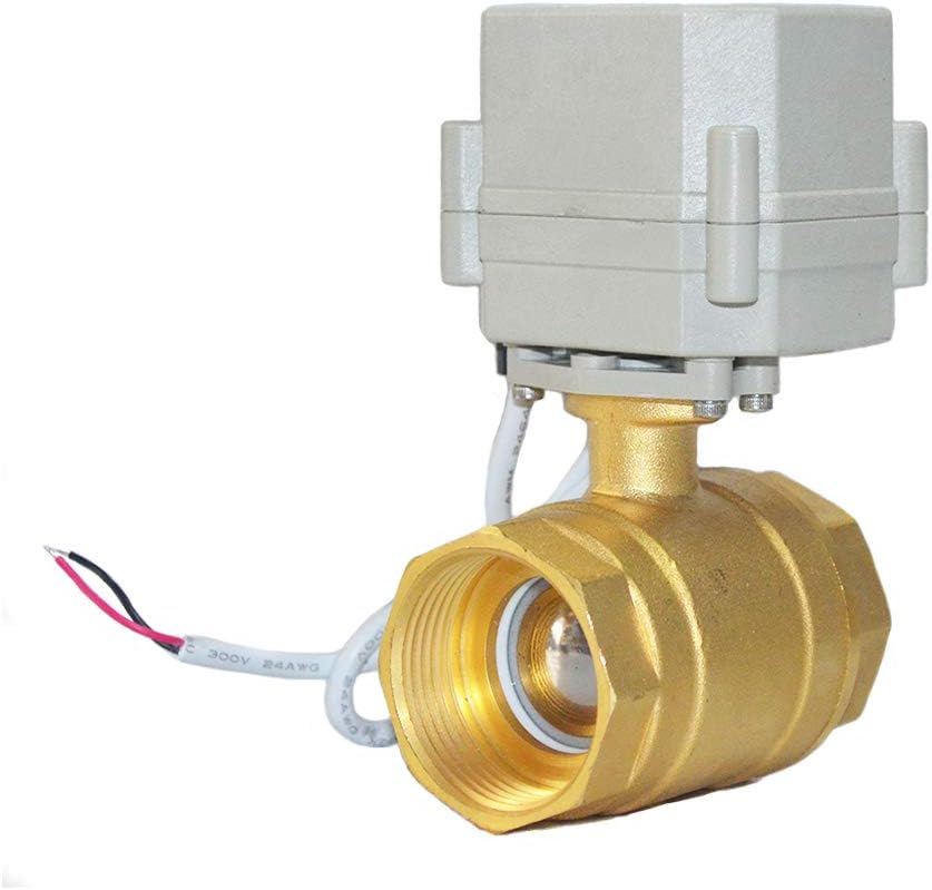 Two-Wires Control Normally Closed Two Way Brass 1 1/4 Inch,DN32 AC/DC9-24V Motorized Ball Valve with Position Indicator
