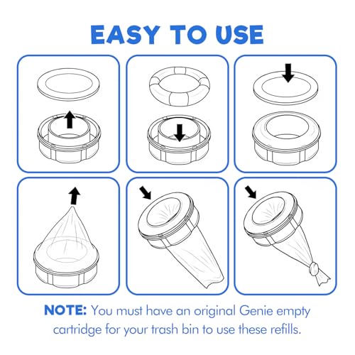 Image of Diaper Pail Refill Bags,10 Pack for Genie Diaper Bags Refill scented, 100% Lock Odor and Seal Diaper Pail Refills, Fully Compatible with Diaper Genie and with Munchkin(Cartridge is not included)