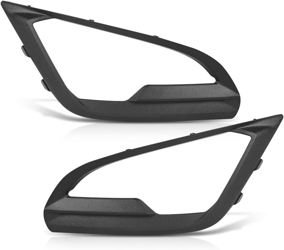 PIT66 Fog Light Cover Lamp Bezel Left and Right Side Front Bumper Compatible with Ford EcoSport 2018-2021 FO1038179, FO1039179 Black