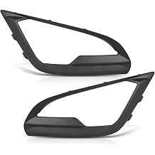 PIT66 Fog Light Cover Lamp Bezel Left and Right Side Front Bumper Compatible with Ford EcoSport 2018-2021 FO1038179, FO1039179 Black