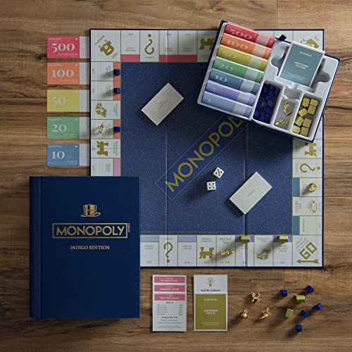 image for WS Game Company Monopoly and Scrabble Indigo Bookshelf Game Collection