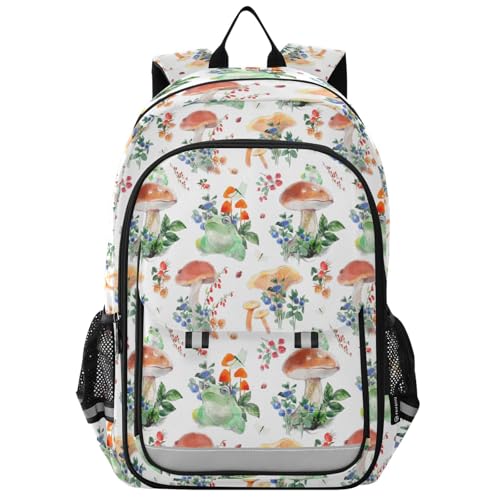 Sac à dos ordinateur portable enfants avec protection matelassée et motif champignons A1722