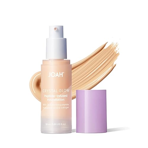 JOAH Crystal Glow - Base de maquillaje coreano 2 en 1 multitarea con base facial borrosa, luminizador, hidratación y defensa de la piel para un