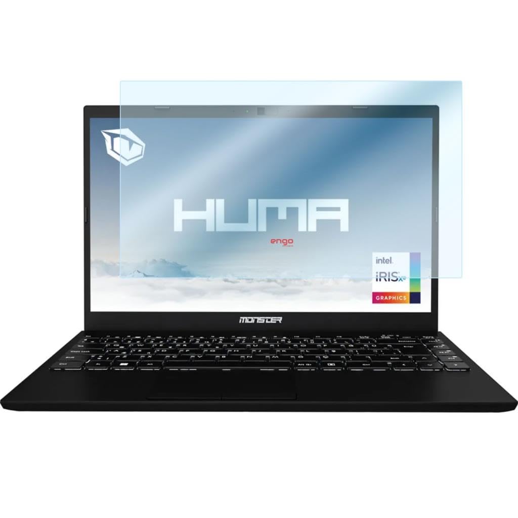 Engo Monster Huma H4 V5 14.1 İnç İle Uyumlu Ekran Koruyucu Notebook, 9H Temperli Kırılmaz Esnek Nano Cam, Çizilmeye Ve Darbeye Dayanıklı Laptop Koruma, HD Şeffaf 16:9