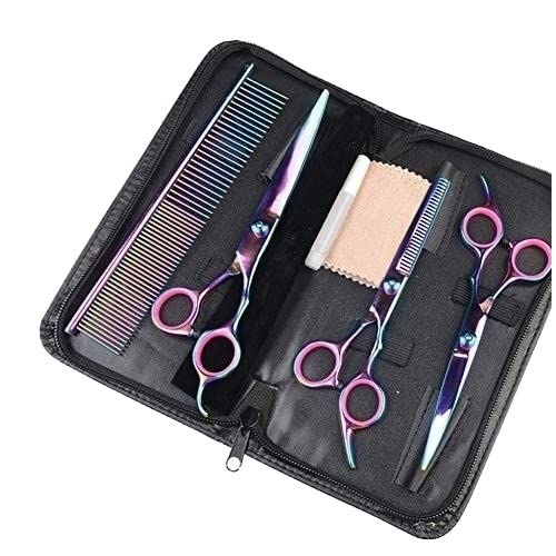 Ciseaux de toilettage pour chien Ciseaux de toilettage pour animaux de compagnie Ensemble de ciseaux de toilettage pour animaux de compagnie Professionnel, Kit de tondeuse pour animaux de compagnie