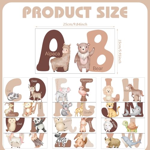Vinilos Decorativos Alfabeto Animal 6 Pulgadas Extra Grandes miniatura 2