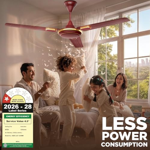 Image of Intex Aero Fighter Pro 1200MM Ceiling Fan | 380 RPM High Speed | 215 m /min Air Delivery | 14 Pole Motor | Double Ball Bearing | Inverter Compatible | Low Noise | Energy Efficient | Rich Brown