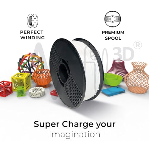 Image of NFIL3D 1KG Net Rpla Snow White 3D Printer Filament | Filaments for 3D Printer| 1.75mm| Accuracy - + /- 0.015mm | 1000g 3D Filament, 250g Spool & 350g Packaging Weight (Total Weight 1.6KG)