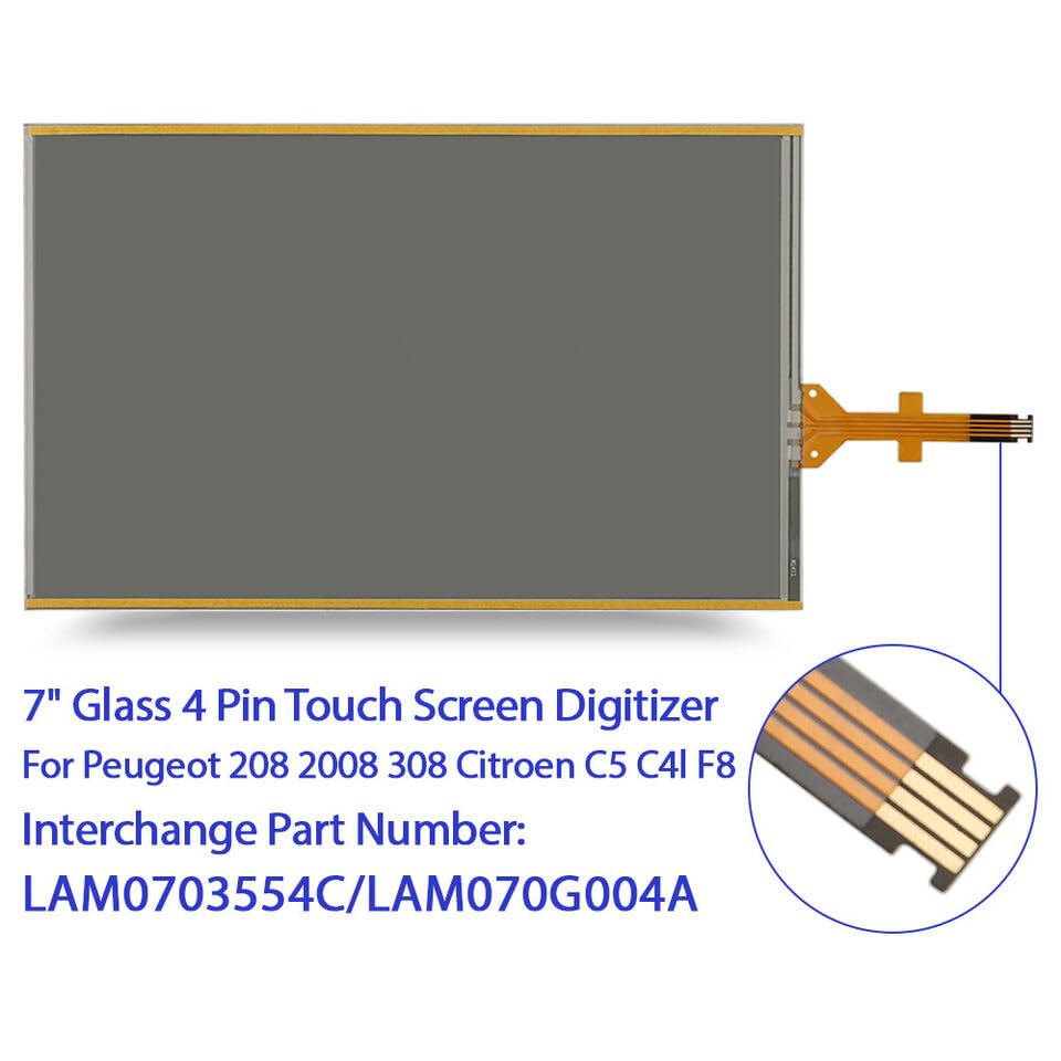 7 Inch LAM070G004A GCX156AKM-E Touch Screen Glass Digitizer Navigation for Peugeot 208 2008 308 for Citroen C5 C4L C3XR